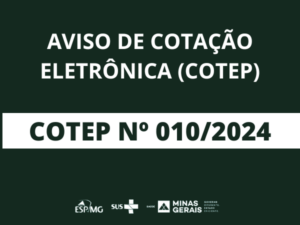 Aviso de cotação eletrônica (COTEP)
