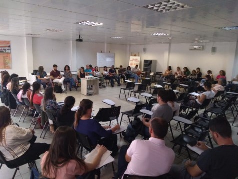 Primeira oficina que aconteceu presencialmente.