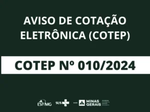 Aviso de cotação eletrônica (COTEP)